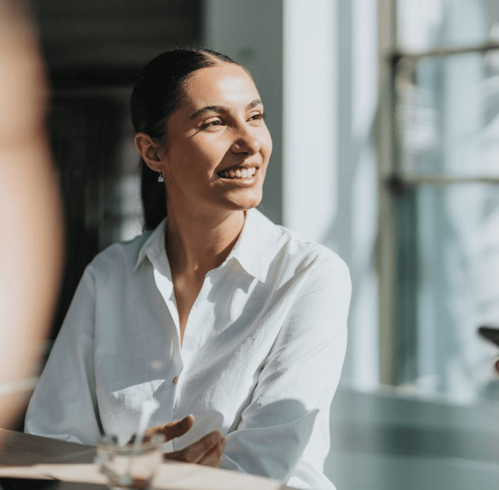 Team member smiling